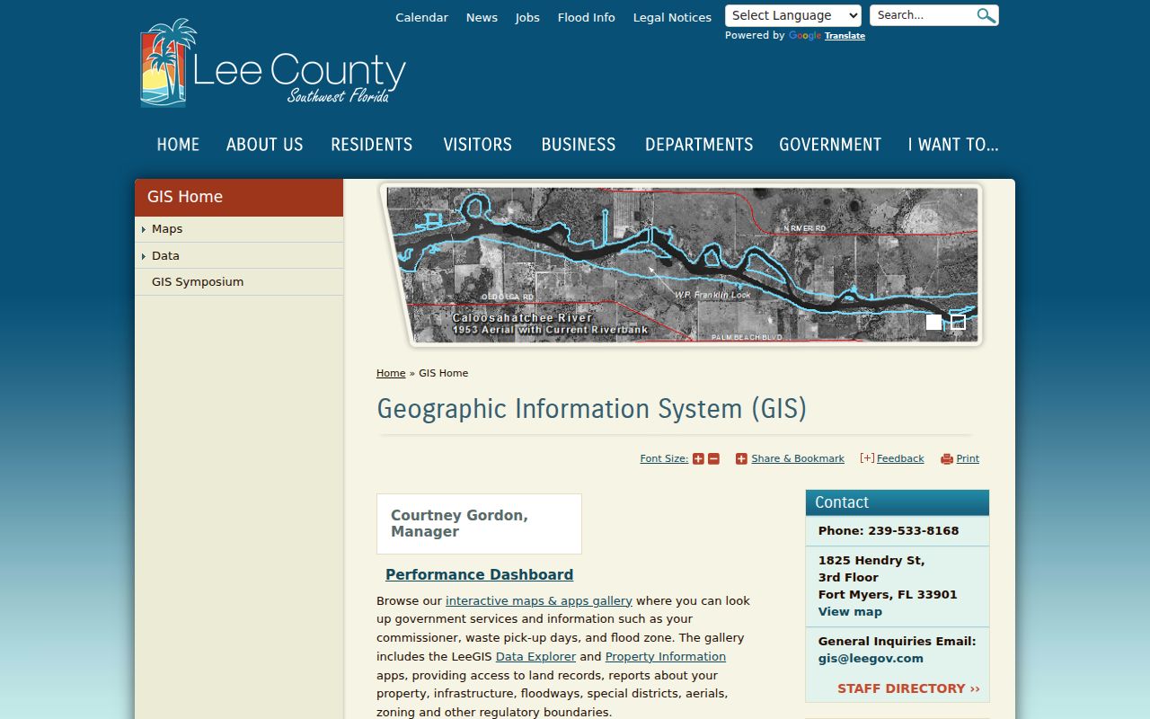 Lee County neighbors county GIS applications